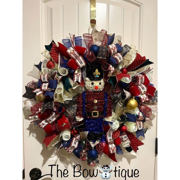 Handmade Christmas Holiday Tinsel Drummer Boy Prelit Door Wreath 26 in XLW11 - Picture 1 of 11